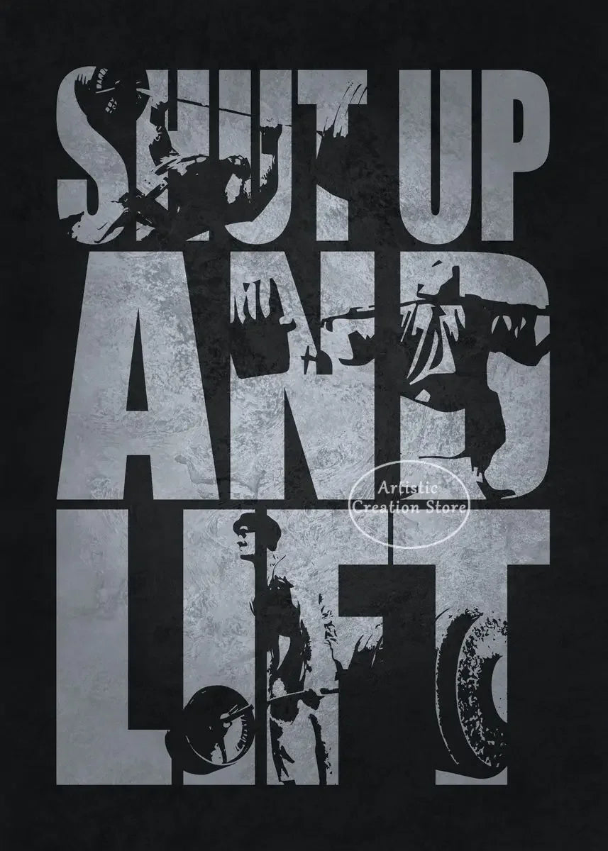 Iconic Gym Inspirational Quotes Poster Lets Go No Excuses Gym Prints Canvas Painting Wall Art Picture Gym Room Home Decor Gifts