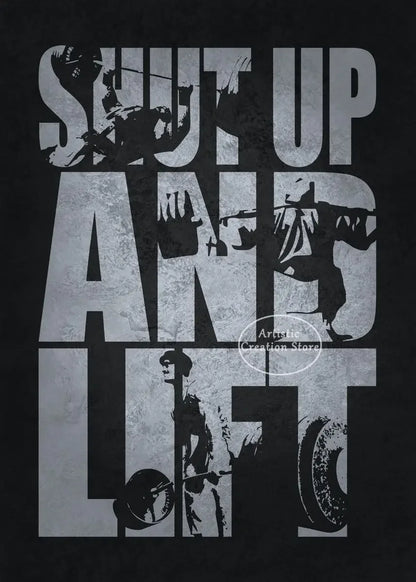 Iconic Gym Inspirational Quotes Poster Lets Go No Excuses Gym Prints Canvas Painting Wall Art Picture Gym Room Home Decor Gifts