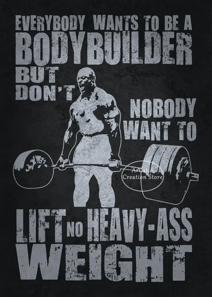 Iconic Gym Inspirational Quotes Poster Lets Go No Excuses Gym Prints Canvas Painting Wall Art Picture Gym Room Home Decor Gifts