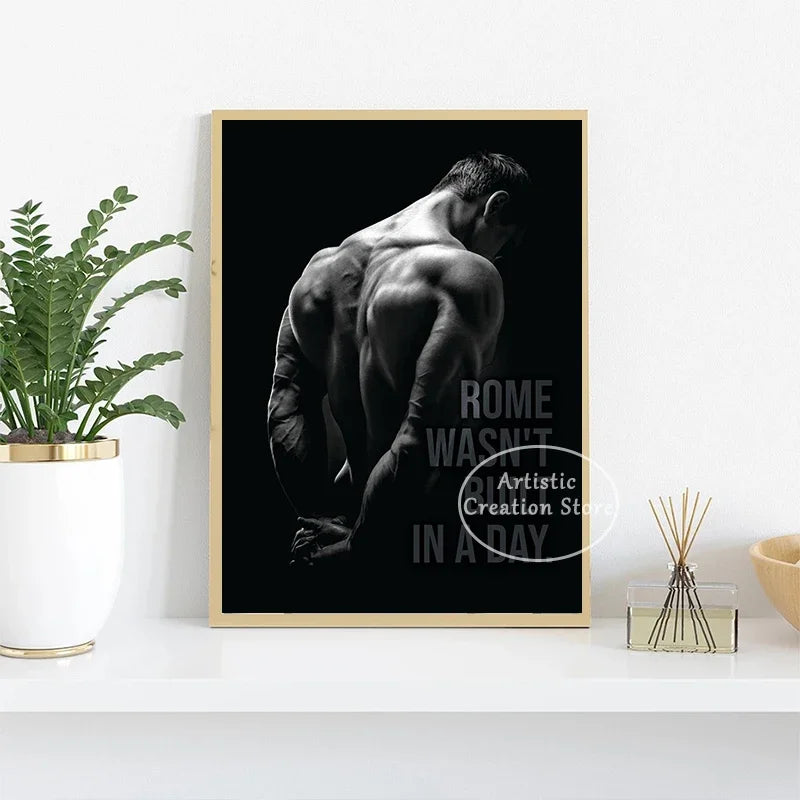 Iconic Gym Inspirational Quotes Poster Lets Go No Excuses Gym Prints Canvas Painting Wall Art Picture Gym Room Home Decor Gifts