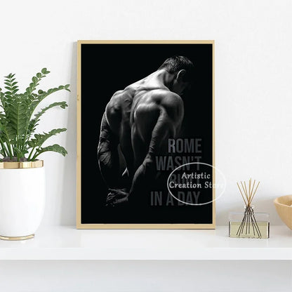 Iconic Gym Inspirational Quotes Poster Lets Go No Excuses Gym Prints Canvas Painting Wall Art Picture Gym Room Home Decor Gifts