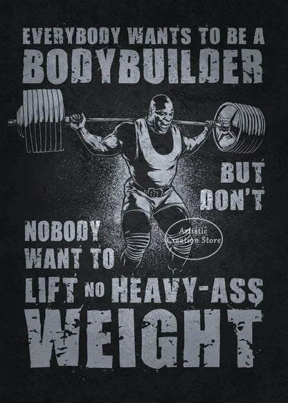 Iconic Gym Inspirational Quotes Poster Lets Go No Excuses Gym Prints Canvas Painting Wall Art Picture Gym Room Home Decor Gifts